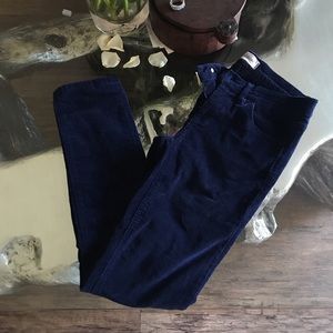Madewell velvet navy pants